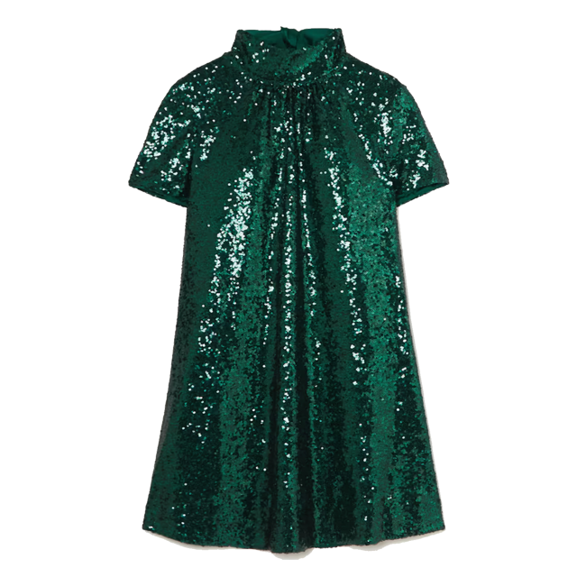 Green Sequin mini dress