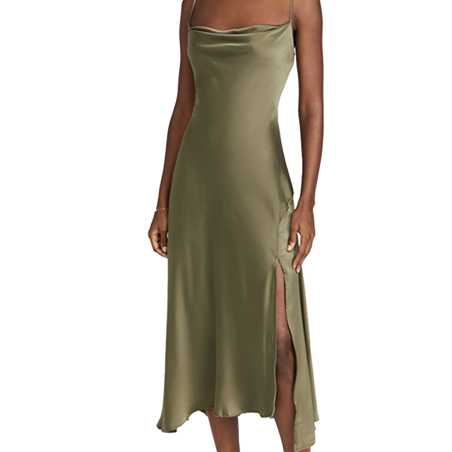 Olive Green Slip Dress
